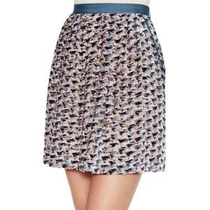 Velvet and Silk A-Line Skirt with Pockets